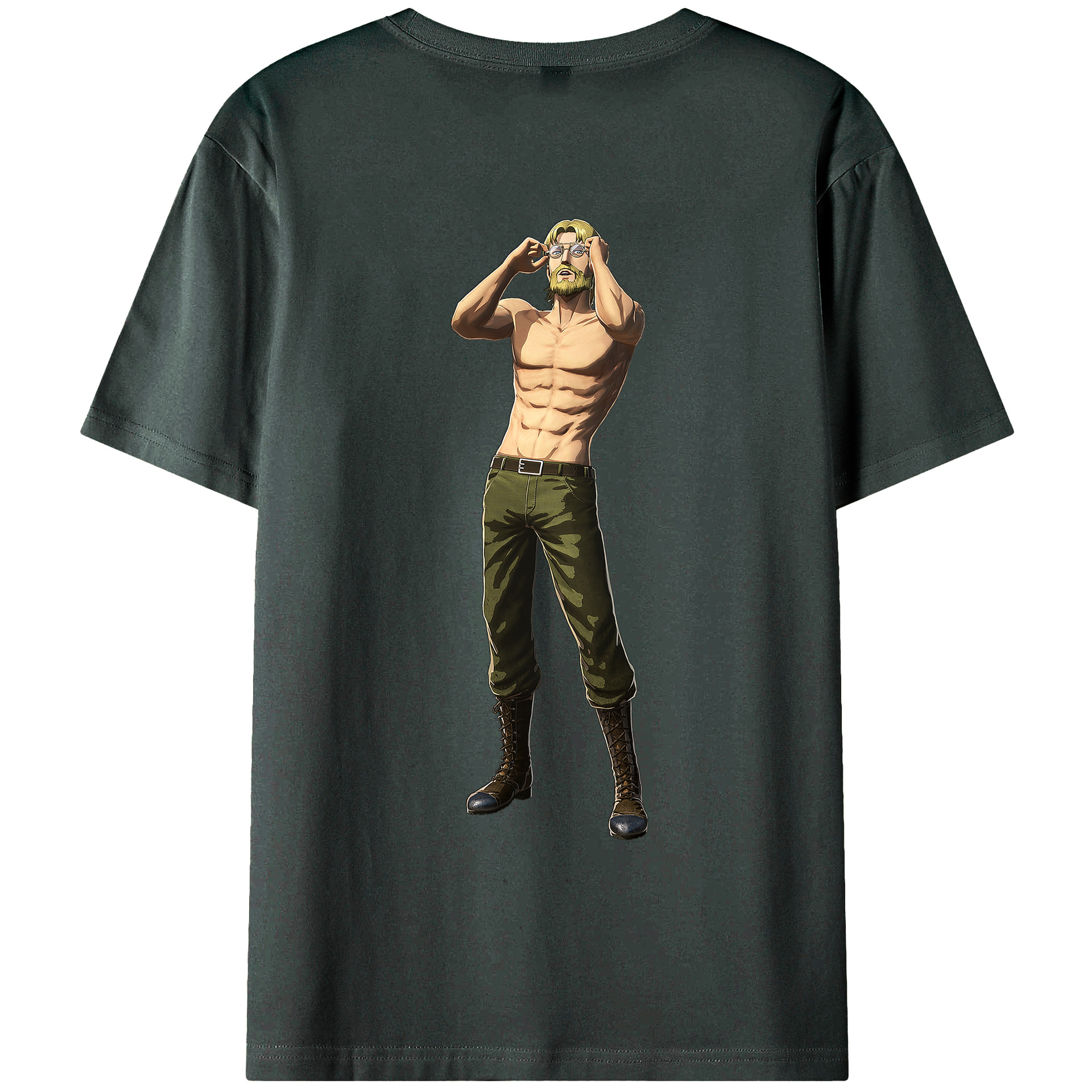 （画像用） 進撃の巨人 Attack on Titan 綿100％ メンズ半袖Tシャツ（バックプリント） 通気性